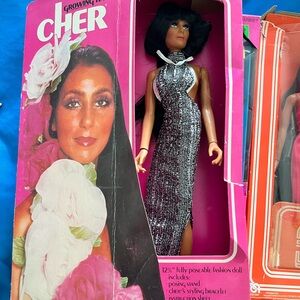 Cher Growing Hair Fashion Doll from 1976 in Silver Dress